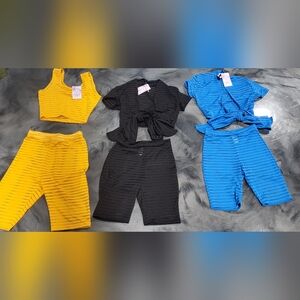 Lot of 3 see through short sets size by Lyric V size medium